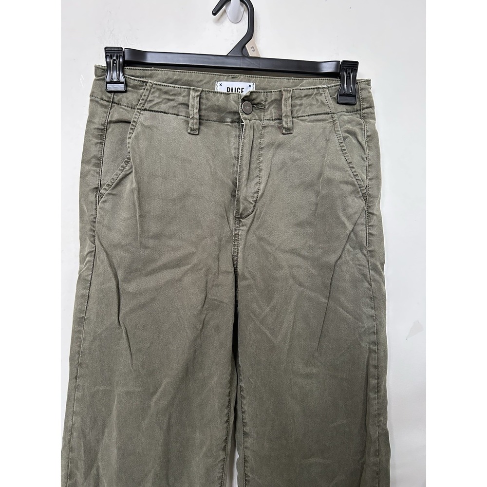 PAIGE Carly 27 Wide Leg Weekender Pant Vintage Ivy Green High Rise Utility Cargo - Picture 3 of 9